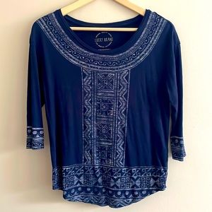 Lucky Brand 3/4 Sleeve Top